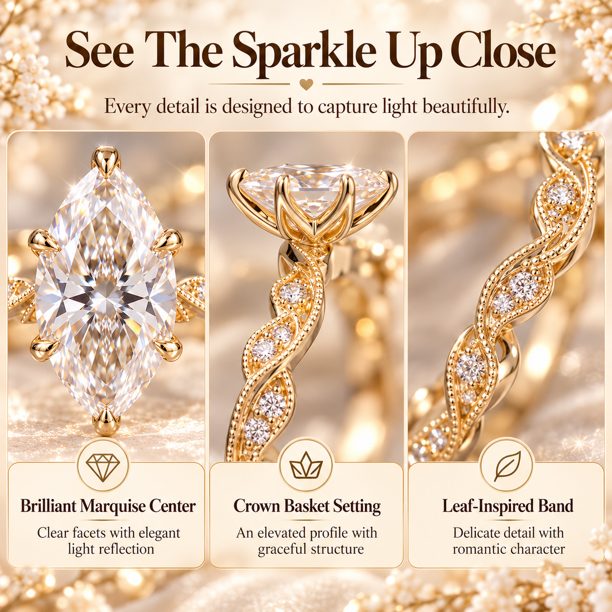 The Eternal Marquise Vine Ring™ | Timeless Elegance With Brilliant Sparkle Last Day Sale-90% OFF🔥