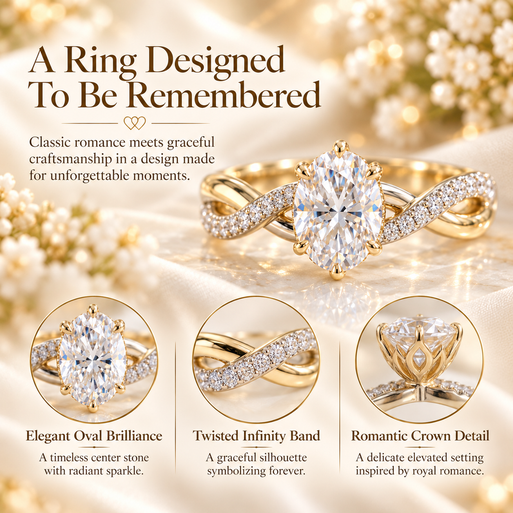 The Eternal Promise Oval Diamond Ring Last Day Sale-90% OFF🔥