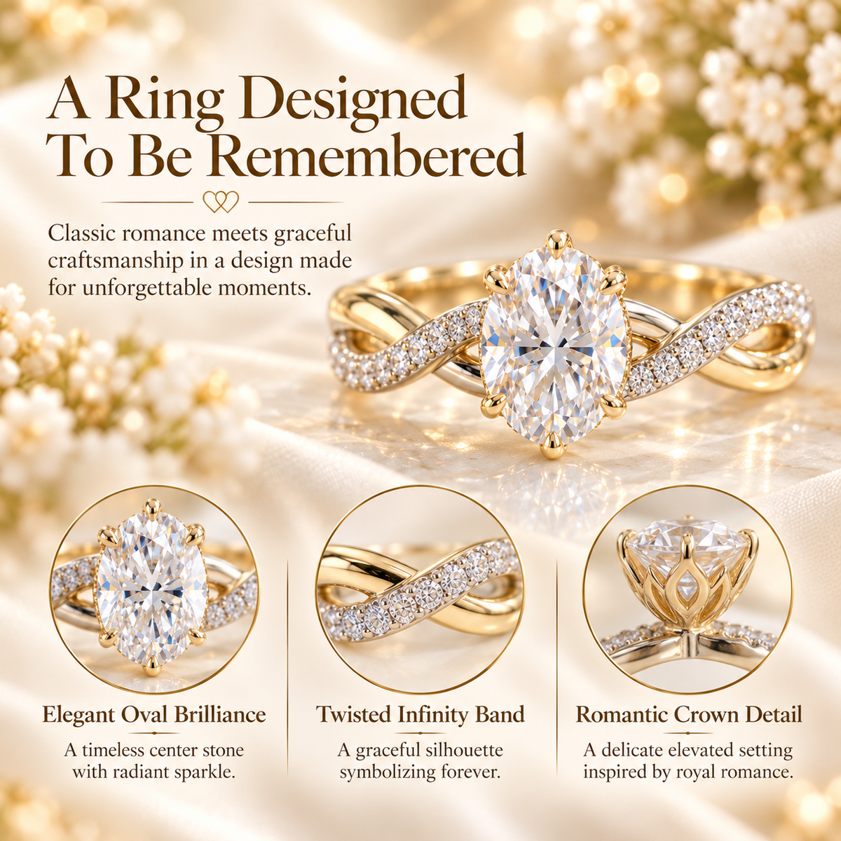 The Eternal Promise Oval Diamond Ring Last Day Sale-90% OFF🔥