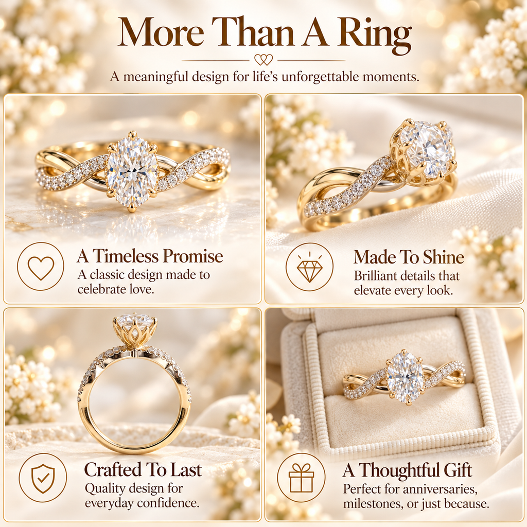 The Eternal Promise Oval Diamond Ring Last Day Sale-90% OFF🔥