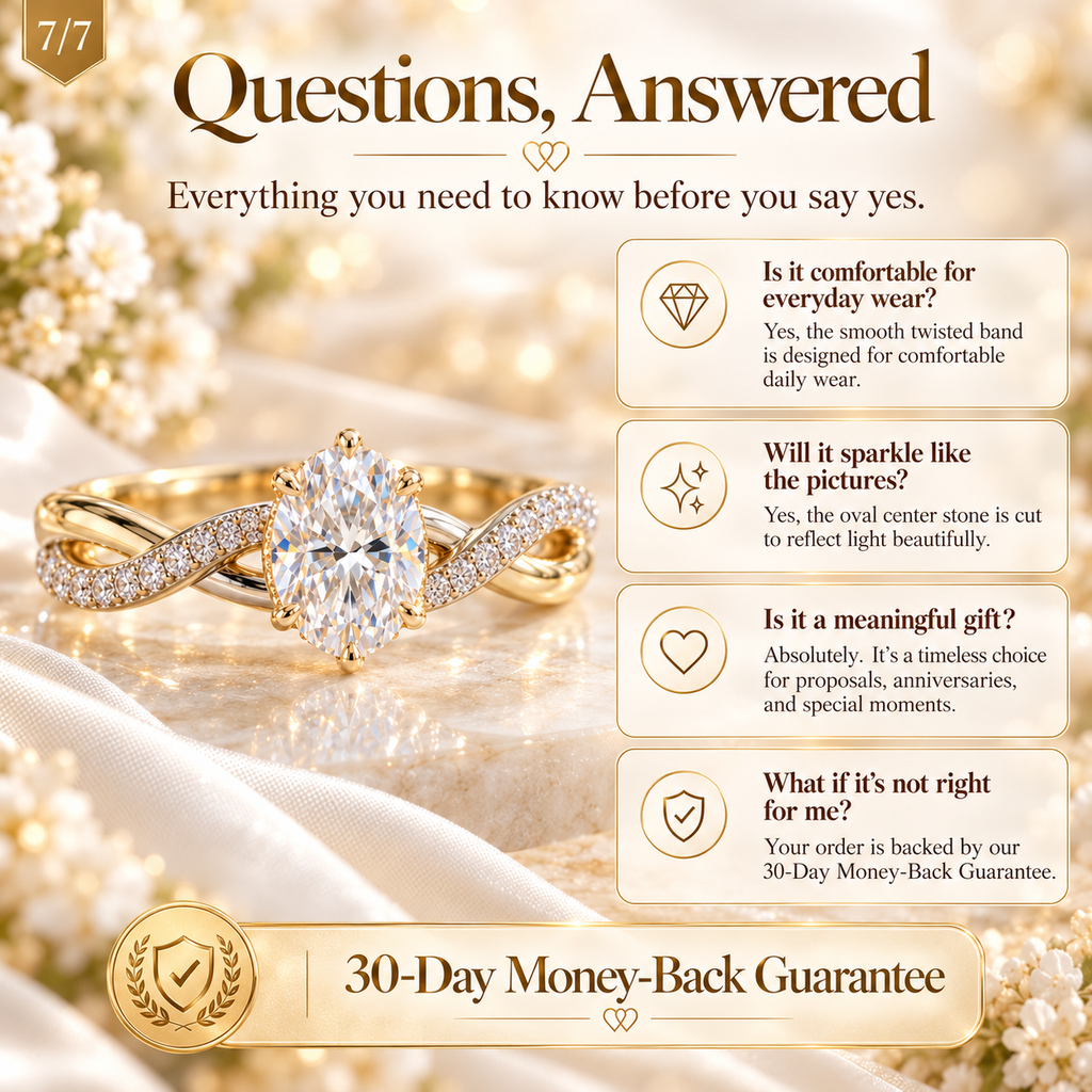 The Eternal Promise Oval Diamond Ring Last Day Sale-90% OFF🔥