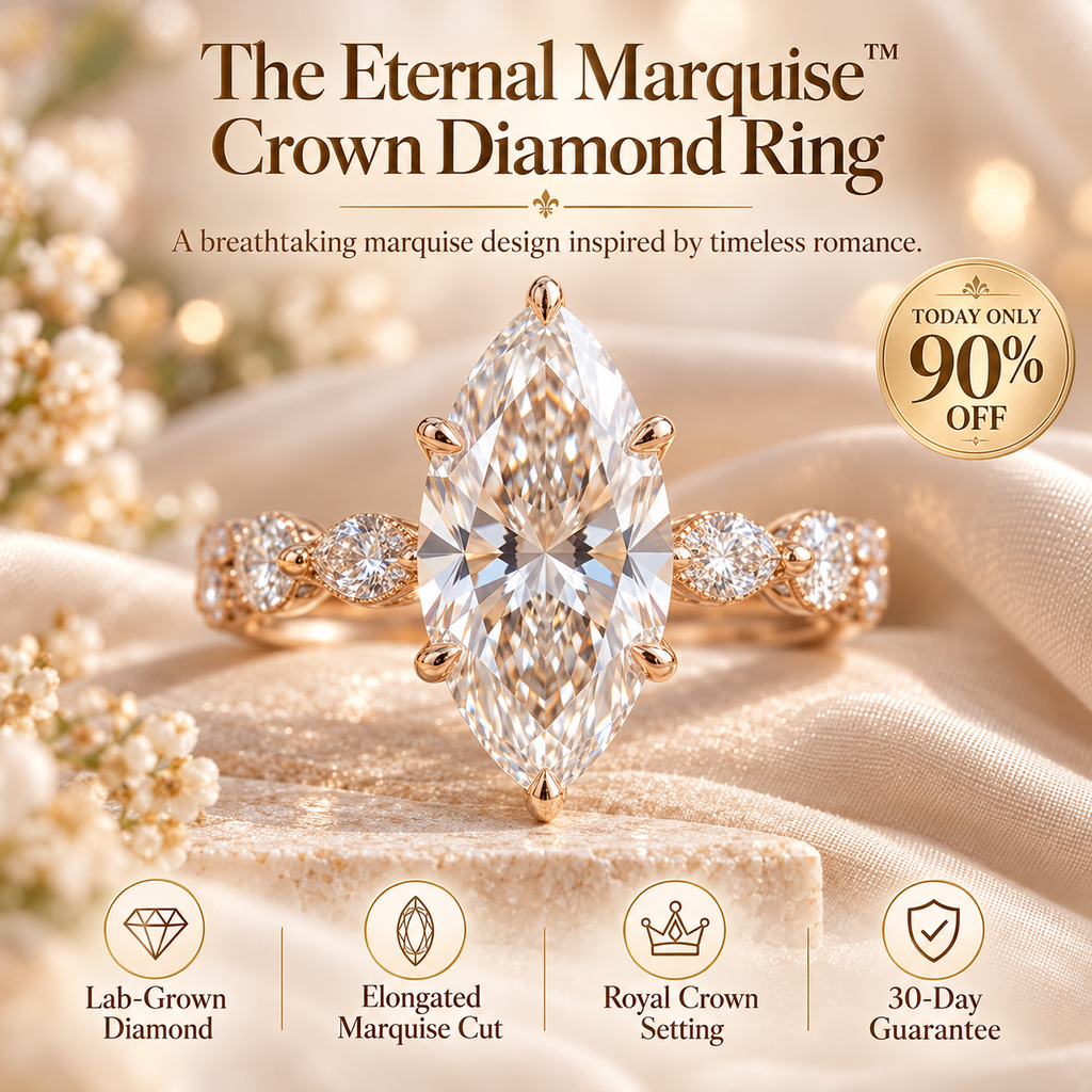Celestia Marquise Lab-Grown Diamond Crown Setting Ring Last Day Sale-90% OFF🔥