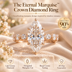 Celestia Marquise Lab-Grown Diamond Crown Setting Ring Last Day Sale-90% OFF🔥