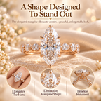 Celestia Marquise Lab-Grown Diamond Crown Setting Ring Last Day Sale-90% OFF🔥