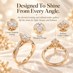 Lunara  Marquise Lab-Grown Diamond Ring – Elegant Pavé Statement Design Last Day Sale-90% OFF🔥