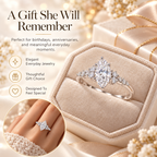 Lunaria Hidden Detail Marquise Lab-Grown Diamond Ring – Elegant Statement JewelryLast Day Sale-90% OFF🔥
