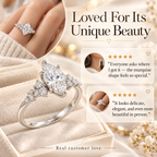 Lunaria Hidden Detail Marquise Lab-Grown Diamond Ring – Elegant Statement JewelryLast Day Sale-90% OFF🔥