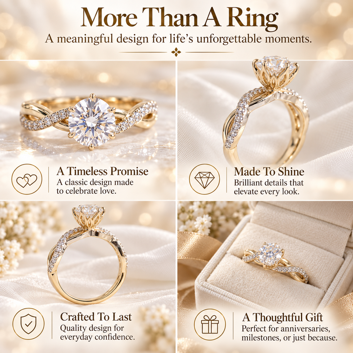 Everluna™ Crown Inspired Round Lab-Grown Diamond Engagement Ring – A Royal Touch Of Elegance Last Day Sale-90% OFF🔥