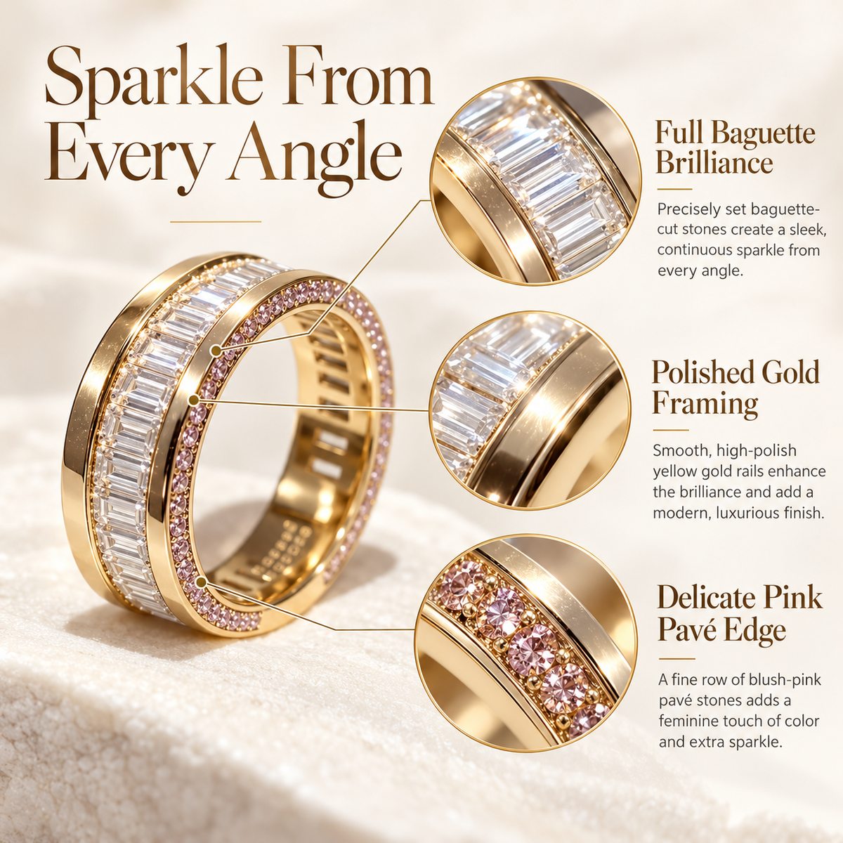 The Everly Luxe Baguette Diamond Statement Ring Last Day Sale-90% OFF🔥