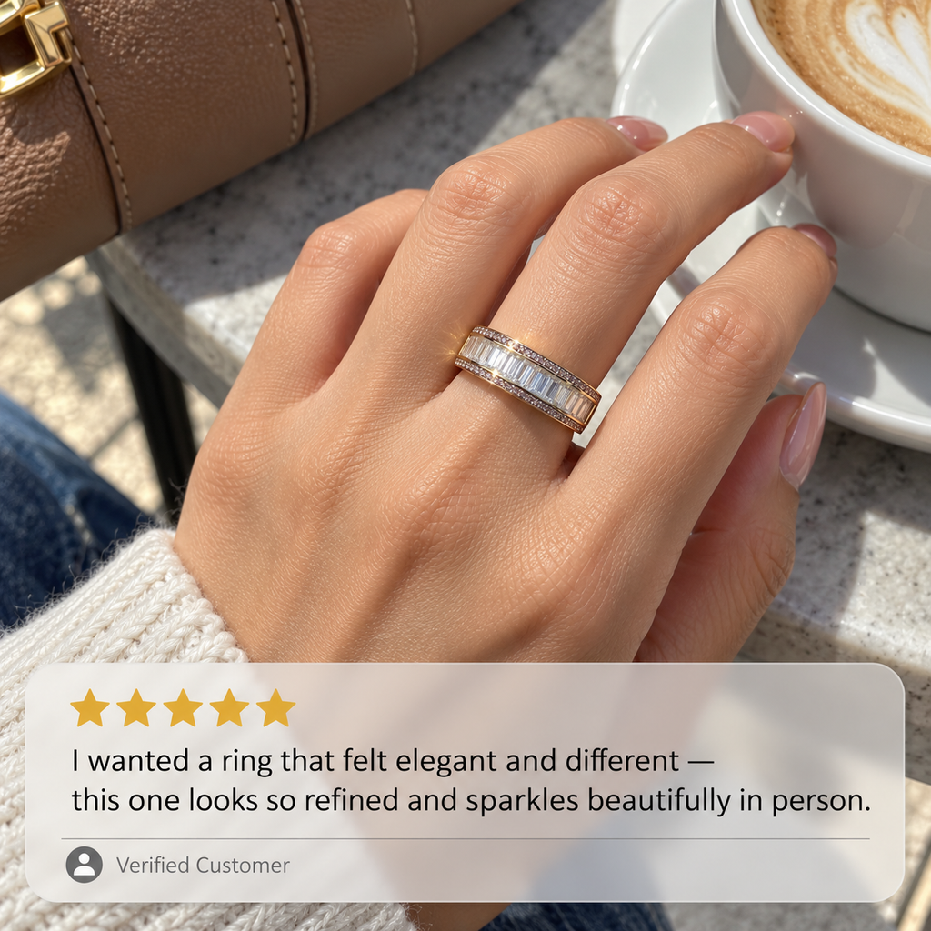 The Everly Luxe Baguette Diamond Statement Ring Last Day Sale-90% OFF🔥