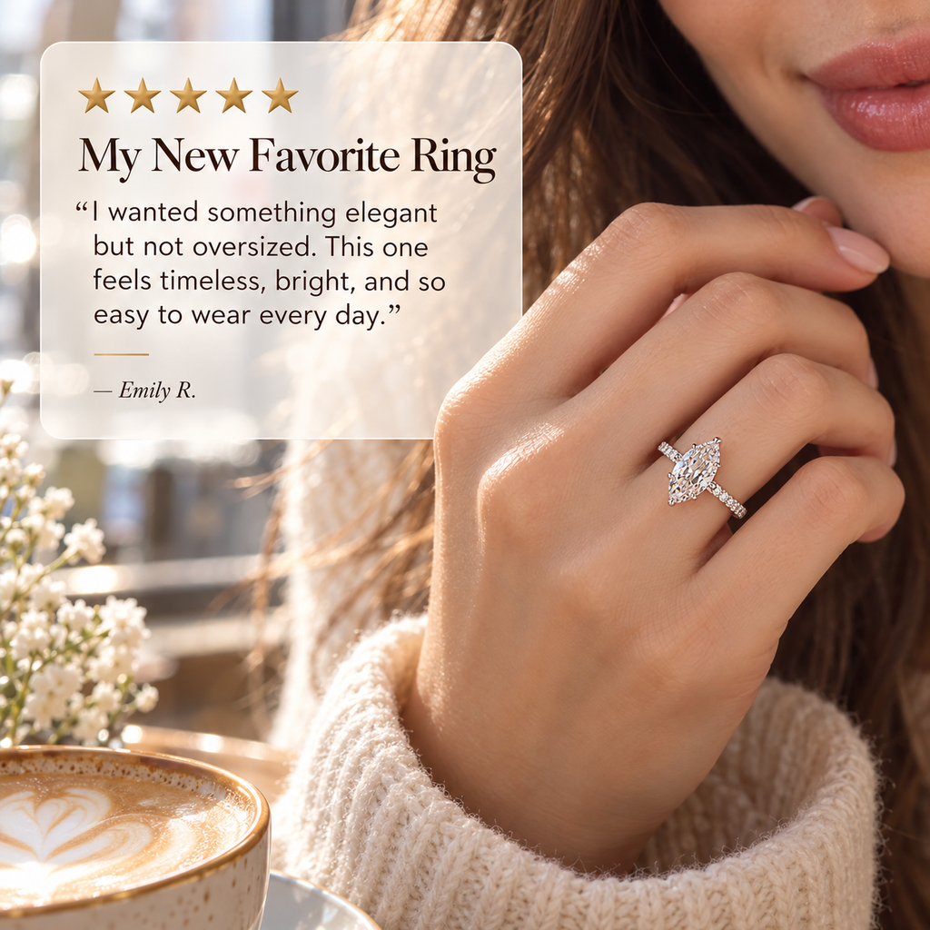 The Celeste Marquise Cut Diamond Ring | A Timeless Symbol of Elegance Last Day Sale-90% OFF🔥