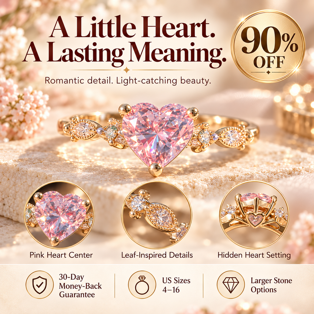 Pink Heart Promise Ring – A Little Heart, A Lasting Meaning Last Day Sale-90% OFF🔥