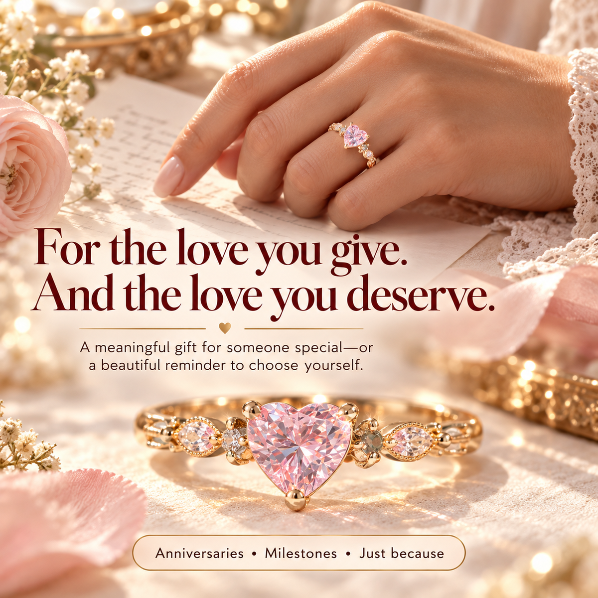 Pink Heart Promise Ring – A Little Heart, A Lasting Meaning Last Day Sale-90% OFF🔥