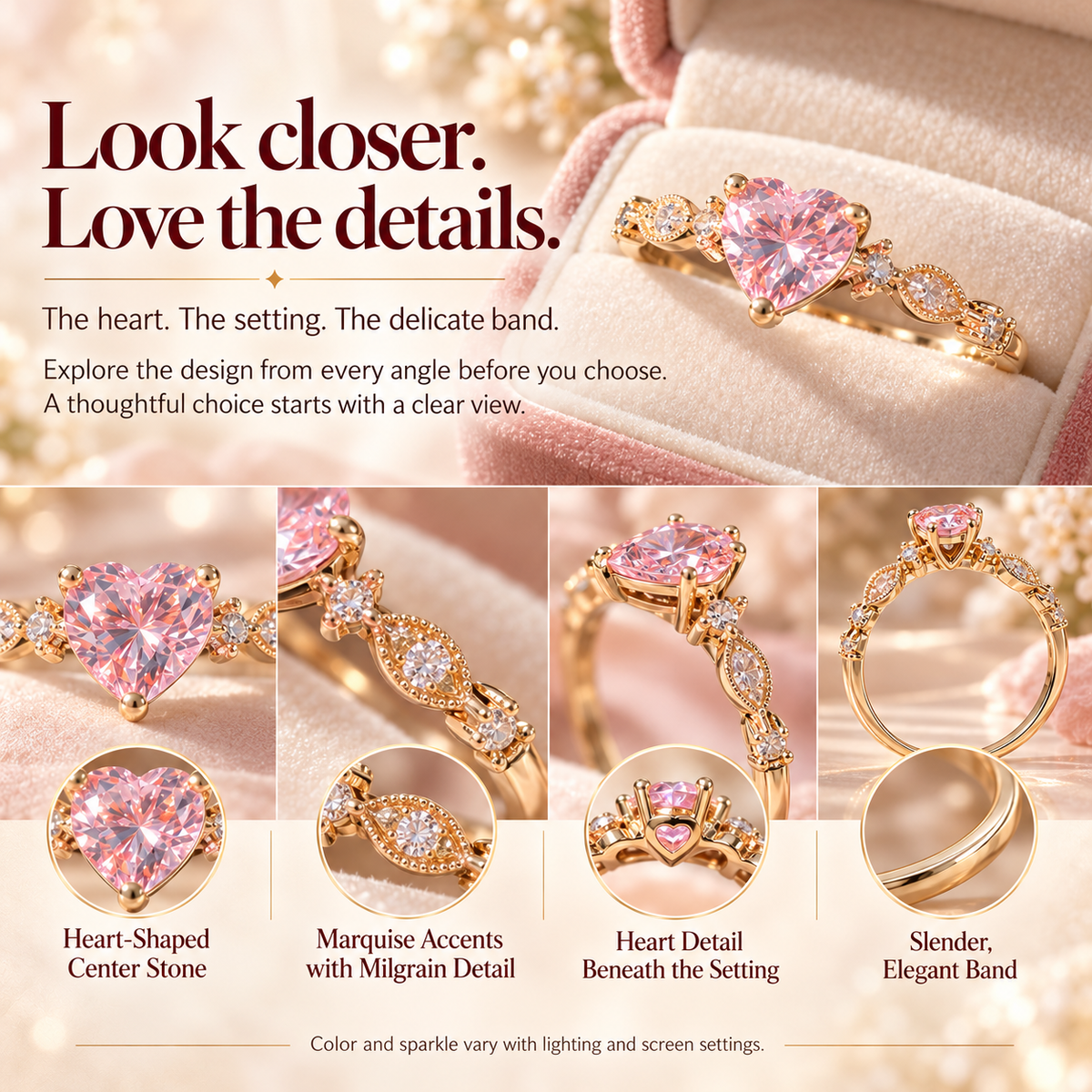Pink Heart Promise Ring – A Little Heart, A Lasting Meaning Last Day Sale-90% OFF🔥