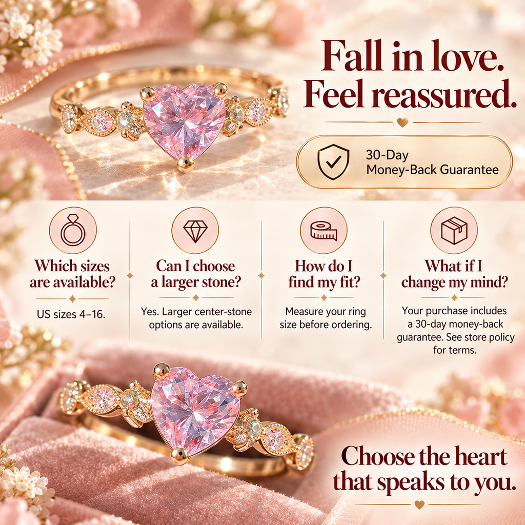 Pink Heart Promise Ring – A Little Heart, A Lasting Meaning Last Day Sale-90% OFF🔥