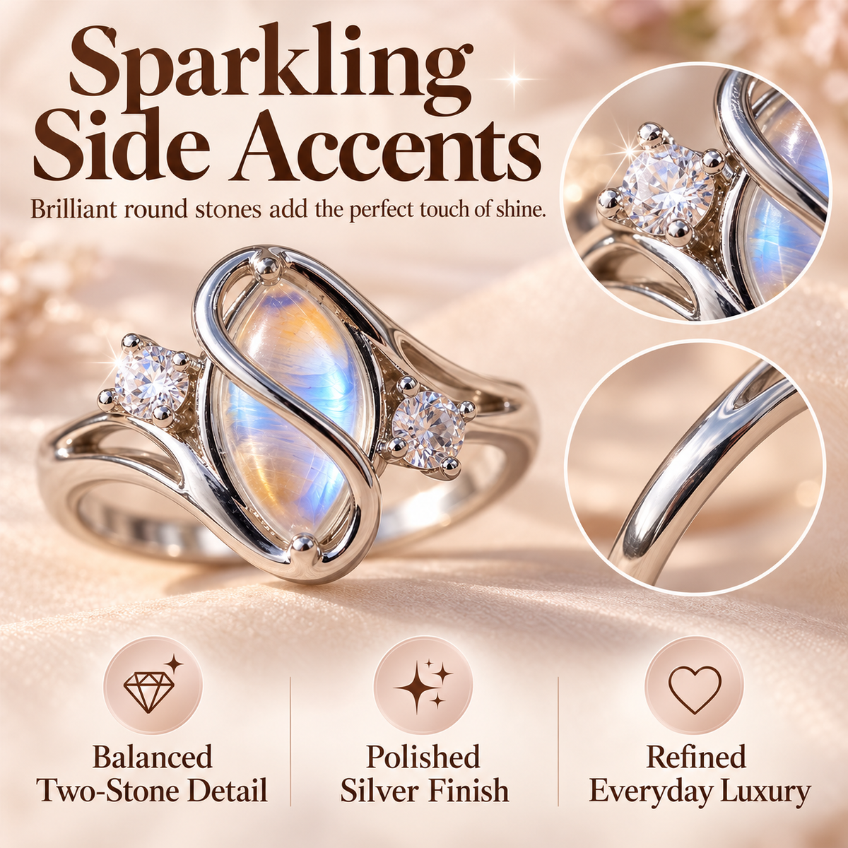 Lunara™ Luminous Moonstone Wrap Ring Last Day Sale-90% OFF🔥