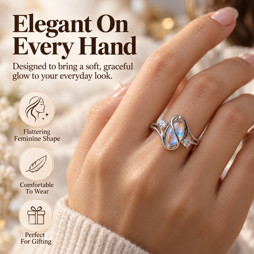 Lunara™ Luminous Moonstone Wrap Ring Last Day Sale-90% OFF🔥