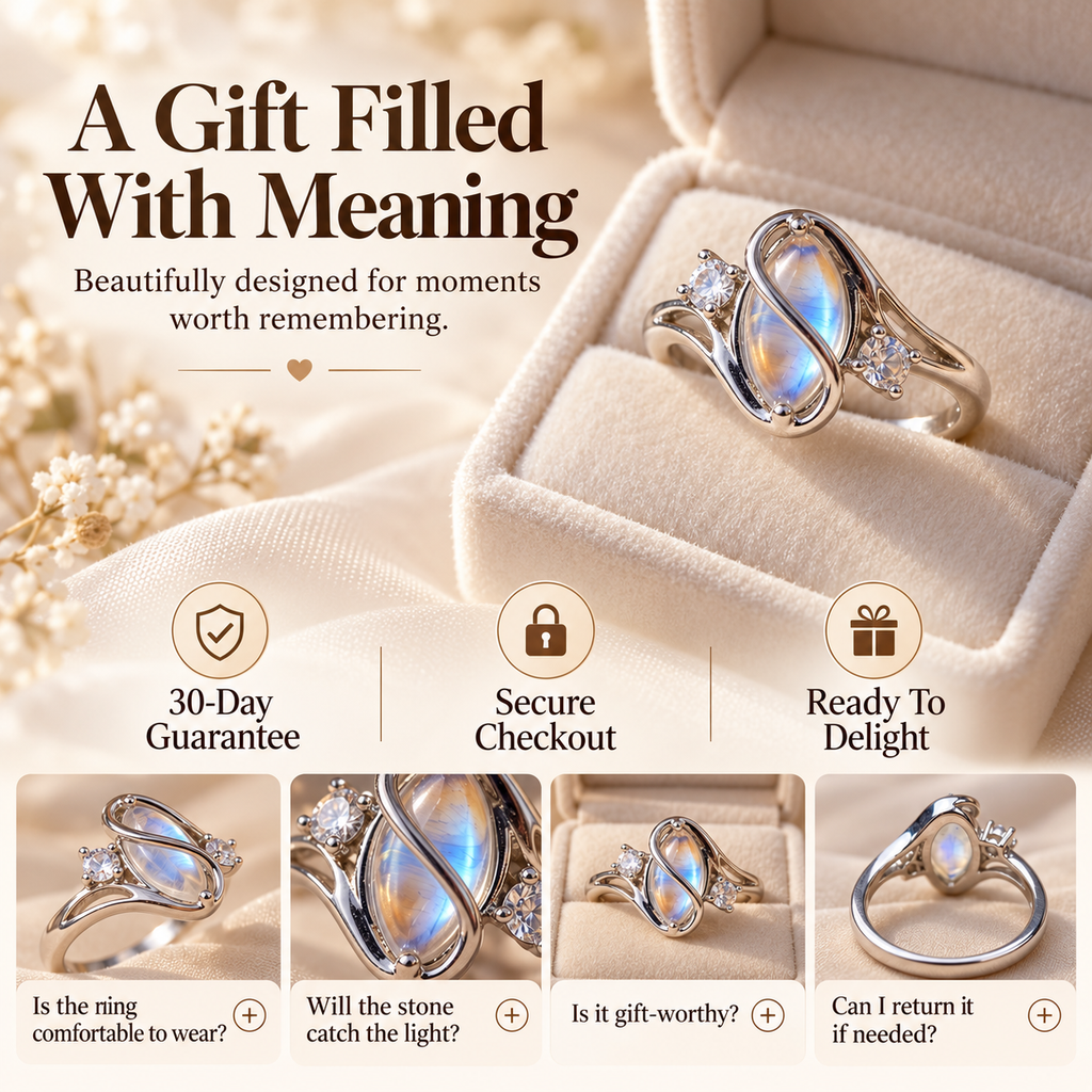 Lunara™ Luminous Moonstone Wrap Ring Last Day Sale-90% OFF🔥