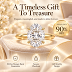 The Eternal Oval Diamond Ring – Timeless Elegance in a Classic Gold Solitaire DesignLast Day Sale-90% OFF🔥