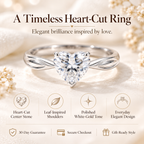 Everlasting Love Heart Cut Diamond Ring – Elegant Leaf-Inspired Band & Hidden Heart Detail Last Day Sale-90% OFF🔥