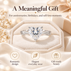 Everlasting Love Heart Cut Diamond Ring – Elegant Leaf-Inspired Band & Hidden Heart Detail Last Day Sale-90% OFF🔥