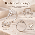 Timeless Marquise Cut Diamond Ring | Elegant Side Stone Sparkle & Classic Silver Finish Last Day Sale-90% OFF🔥