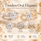 The Celeste Oval Diamond Ring | Timeless Oval Cut Elegance with Pavé Sparkle Last Day Sale-90% OFF🔥