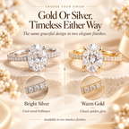 The Celeste Oval Diamond Ring | Timeless Oval Cut Elegance with Pavé Sparkle Last Day Sale-90% OFF🔥