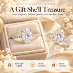 The Celeste Oval Diamond Ring | Timeless Oval Cut Elegance with Pavé Sparkle Last Day Sale-90% OFF🔥