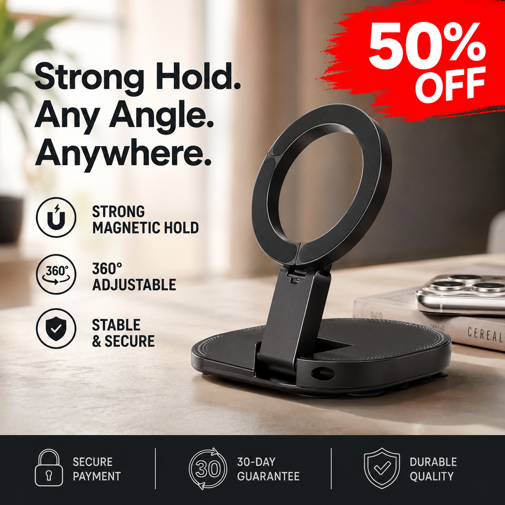 🔥50% OFF Last Day Sale Double-Sided Suction & Magnetic Phone Holder