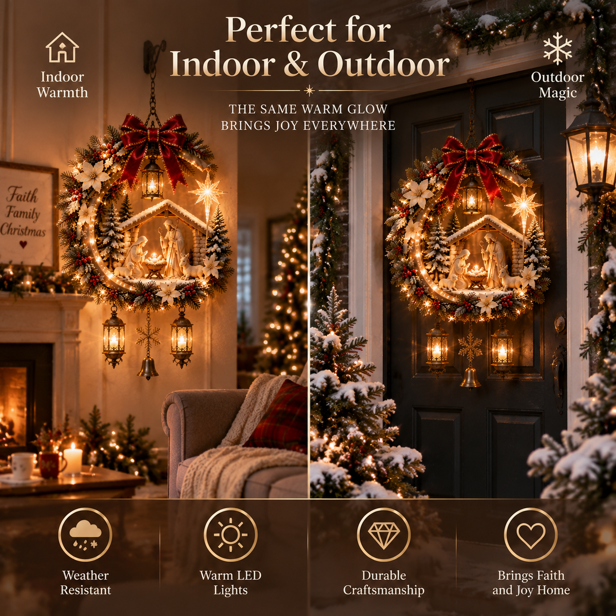 ✨Last Day 50% OFF✨Heavenly Nativity Glow Wreath