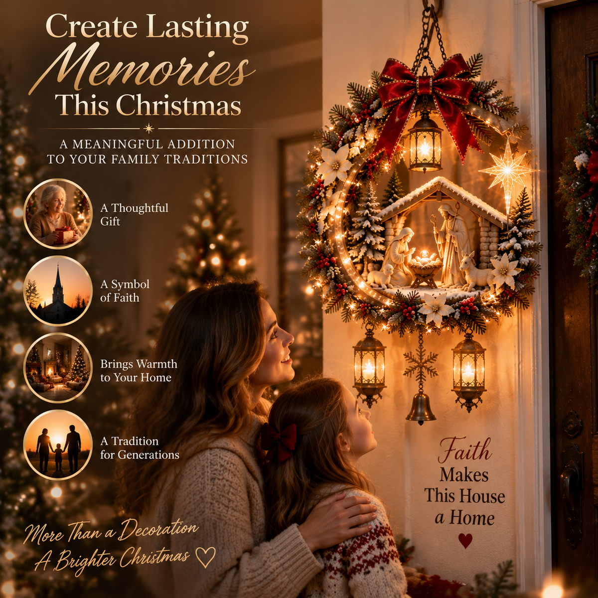 ✨Last Day 50% OFF✨Heavenly Nativity Glow Wreath