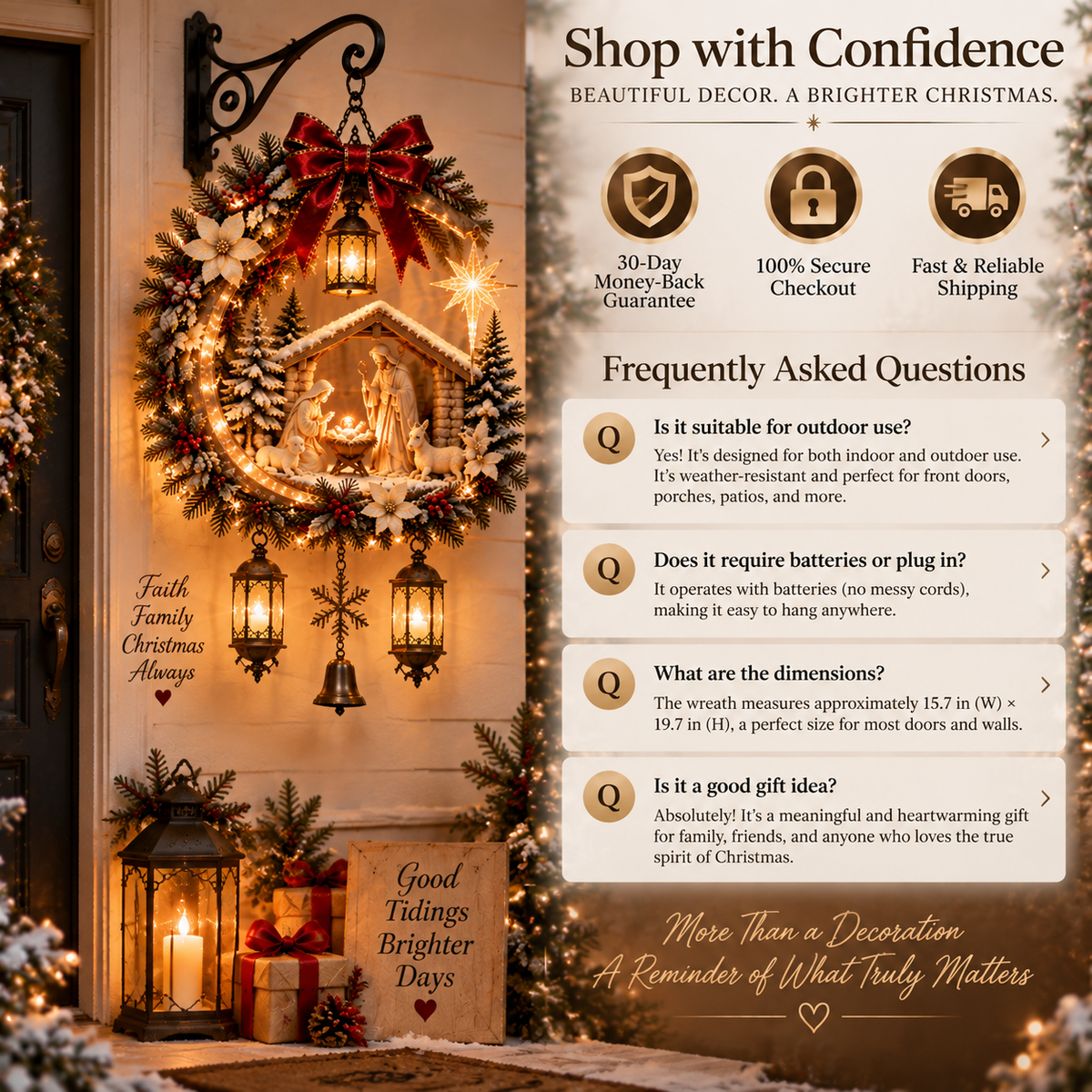 ✨Last Day 50% OFF✨Heavenly Nativity Glow Wreath