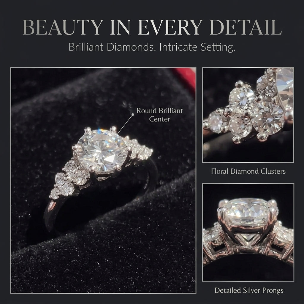 The Floral Diamond Ring That Makes Every Moment Feel Extraordinary Last Day Sale-90% OFF🔥