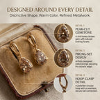 Honey Brown Pear Cut Gemstone Drop Earrings Last Day Sale-90% OFF🔥