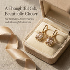 Champagne Gemstone Drop Earrings – Vintage-Inspired Gold-Tone Elegance Last Day Sale-90% OFF🔥