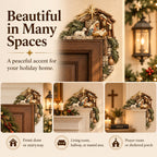 ✨Last Day 50% OFF✨✝️ Christmas Nativity Door Frame Corner Decor – Holy Family Nativity Door Frame Corner Décor 🎄 ⭐