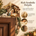 ✨Last Day 50% OFF✨✝️ Christmas Nativity Door Frame Corner Decor – Holy Family Nativity Door Frame Corner Décor 🎄 ⭐