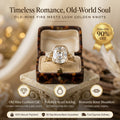 The "Eleanor" Vintage Old-Mine Cushion Bezel Ring with Knot Shoulders Last Day Sale-90% OFF🔥