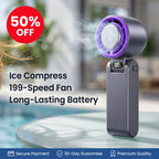 🔥50% OFF Last Day Sale Ice Cooling Mini Fan – 199-Speed Adjustable Handheld Fan with 5500mAh Long-Lasting Battery