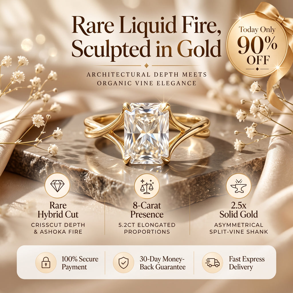 The "Aurelia" Elongated Cushion Hybrid-Cut Vine Ring Last Day Sale-90% OFF🔥