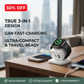 🔥50% OFF Last Day Sale 3-in-1 Ultra-Compact GaN Wall Charger | Built-in Apple Watch Pad & 22W Fast Charging