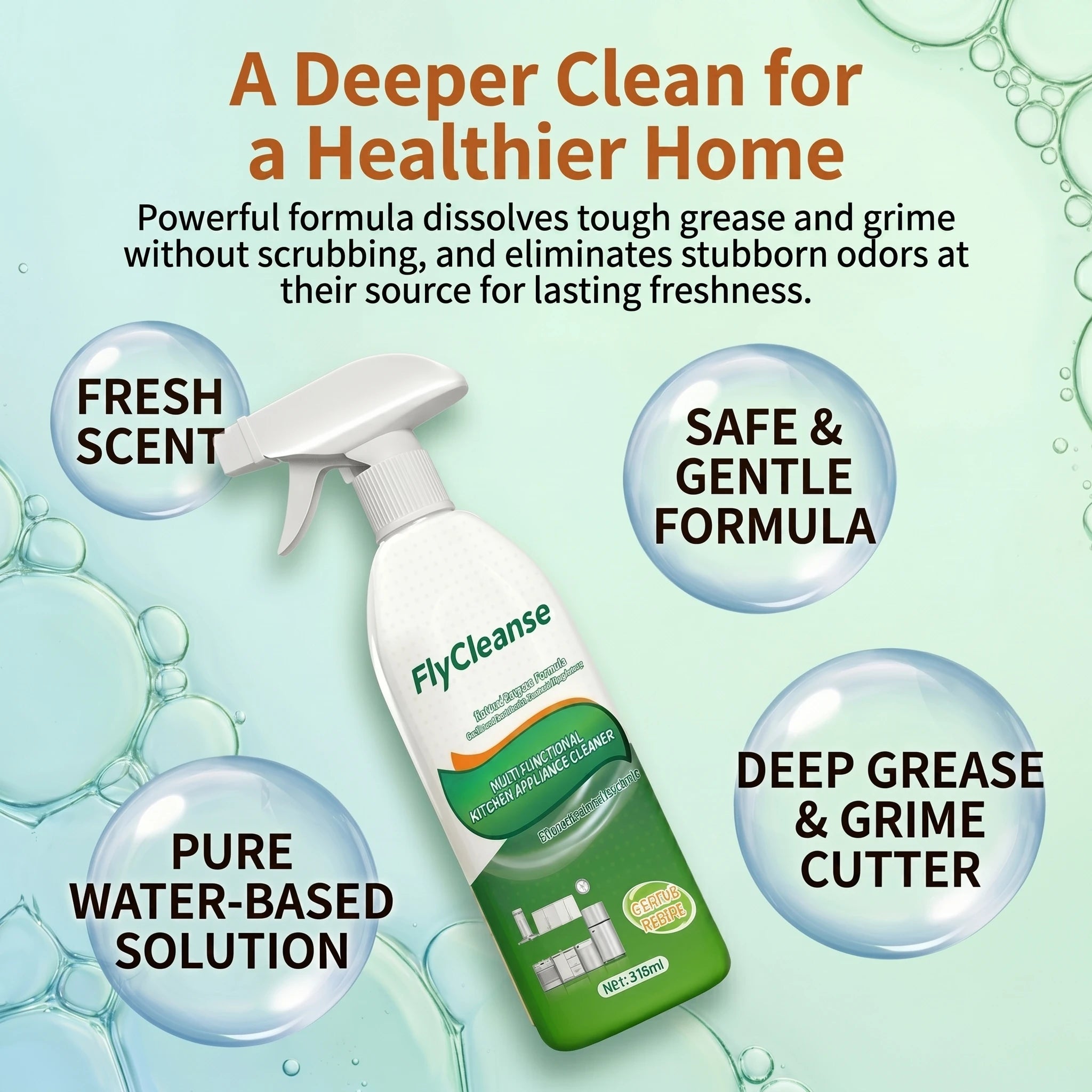 🔥50% OFF Last Day Sale | Premium All-in-One Appliance Cleaner | No-Scrub Grease Remover | Gentle Natural Formula
