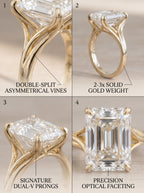 The "Aurelia" Elongated Cushion Hybrid-Cut Vine Ring Last Day Sale-90% OFF🔥