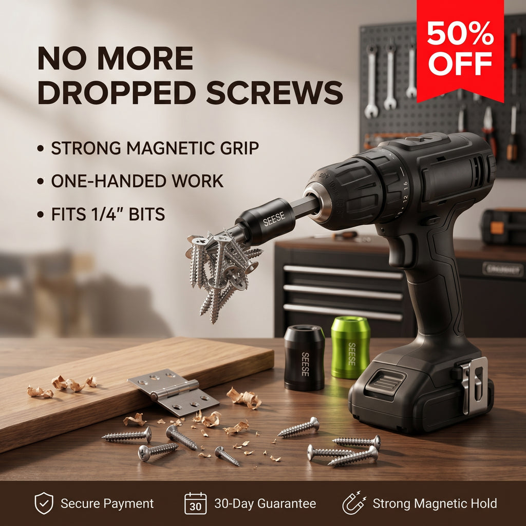 🔥50% OFF Last Day Sale Magnetic Screwdriver Bit Holder – Strong Magnetic Grip, One-Handed Work & Fits 1/4" Bits for DIY Repairs