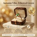 The "Aurelia" Fancy Vivid Green Gemstone Flexible Braided Ring Last Day Sale-90% OFF🔥