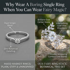 The "Titania" Botanical Oval Center Ring & Contour Stacking Set Last Day Sale-90% OFF🔥