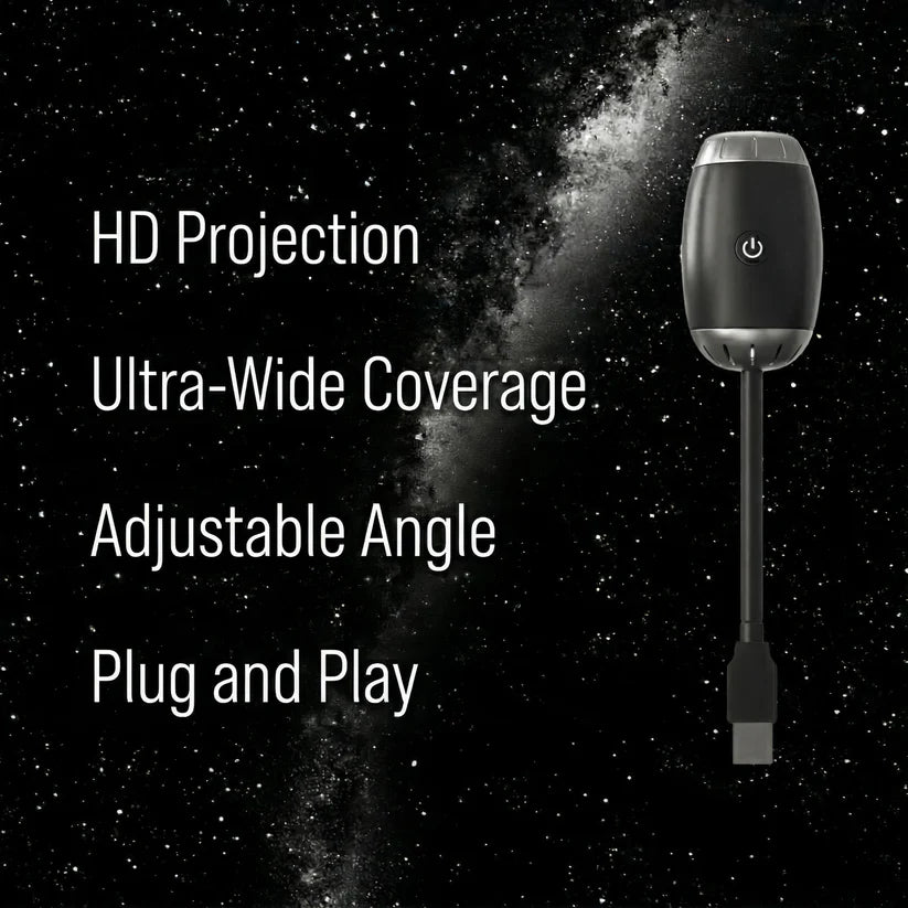 🔥50% OFF Last Day Sale Mini Galaxy Projector Night Light – Ultra-Wide Starry Projection, Adjustable Focus & USB Plug-and-Play