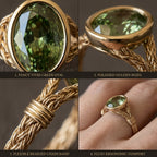 The "Aurelia" Fancy Vivid Green Gemstone Flexible Braided Ring Last Day Sale-90% OFF🔥