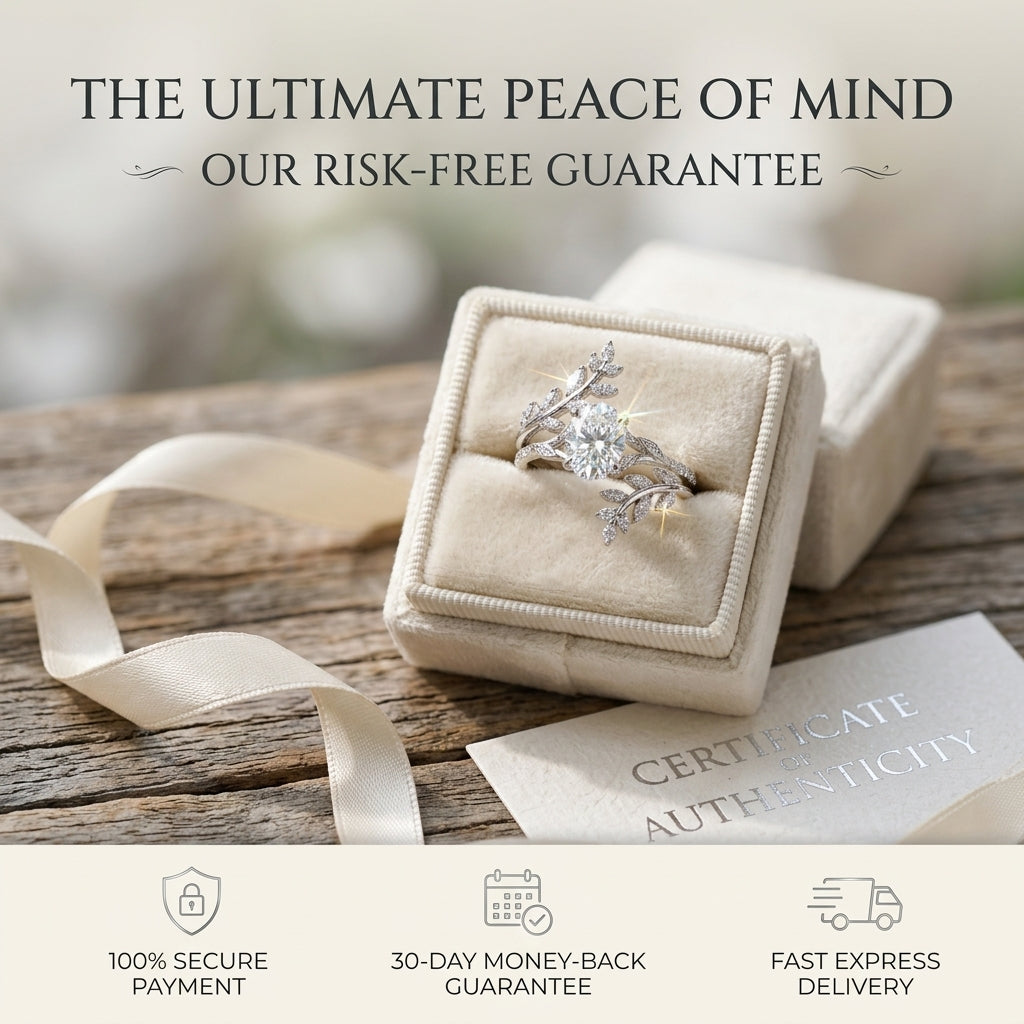 The "Titania" Botanical Oval Center Ring & Contour Stacking Set Last Day Sale-90% OFF🔥